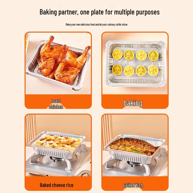 Thickened Aluminum Foil Baking and Roasting Containers