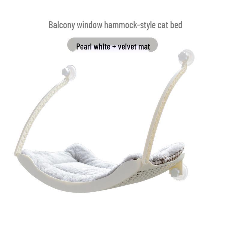 Winter Sunbathing Cat Hammock: Hanging Bed with Suction Cups for Balcony Window