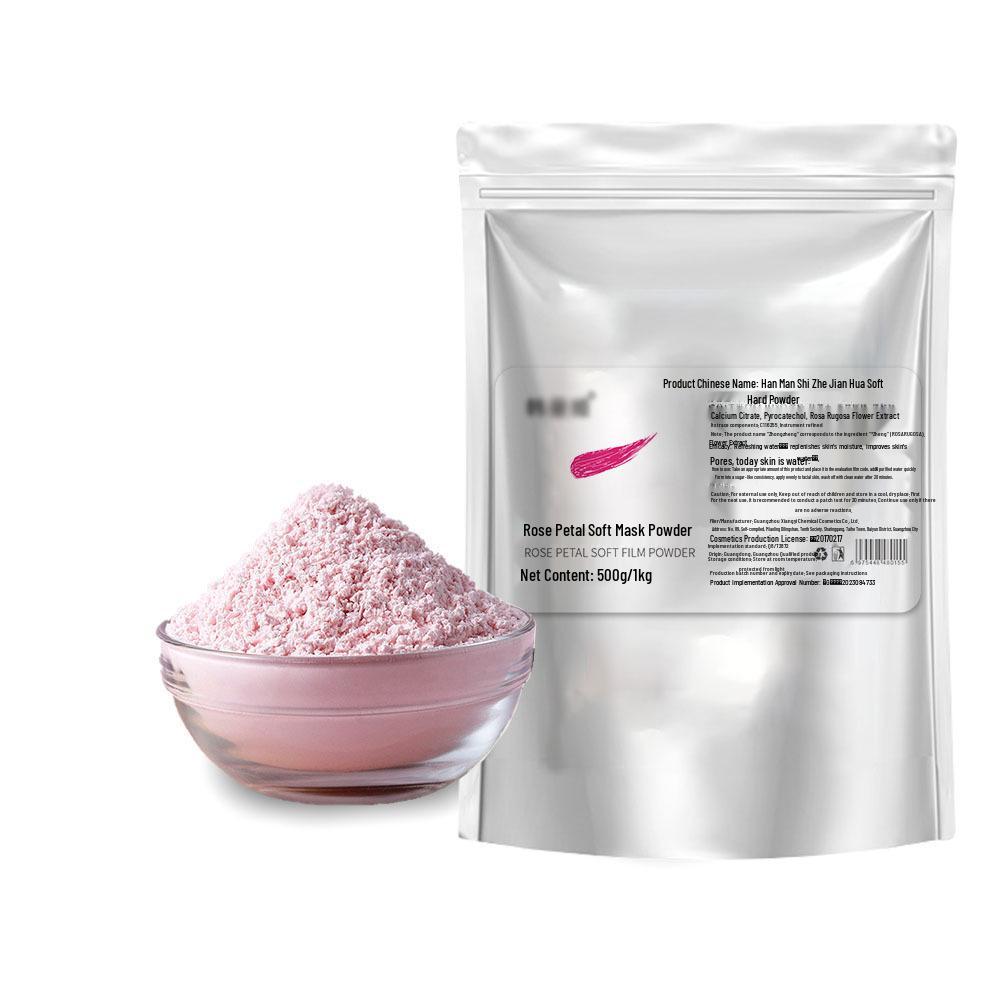 Rose Mint Hyaluronic Acid Collagen Mask Powder – Moisturizing & Hydrating Soft Face Mask
