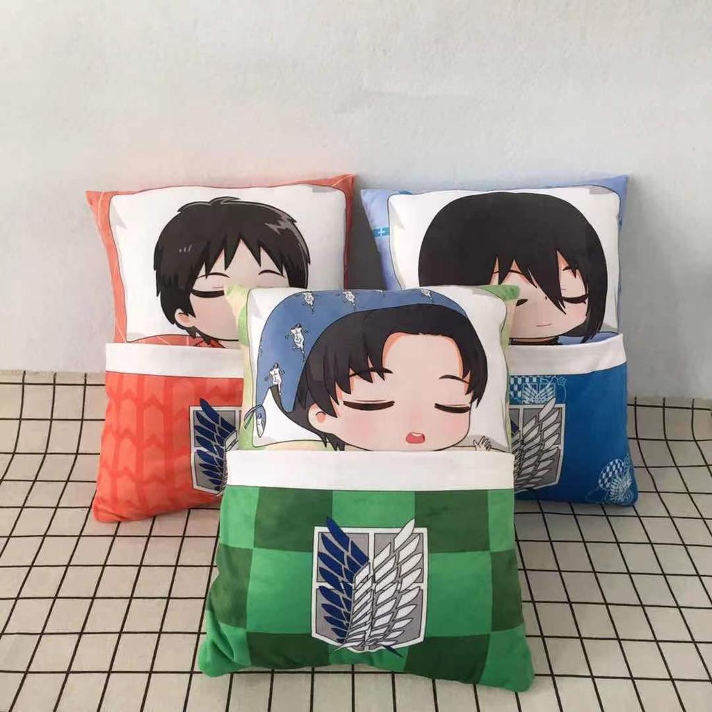 Attack On Titan Levi Ackerman Plush Toys Mikasa Eren Pillow Stuffed Toys Festival Birthday Gift