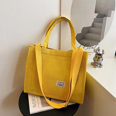 Women Handbag Simple Corduroy Portable Large Capacity HandBag Ins Fashion Trend Small Square Handbag Single Shoulder Bags