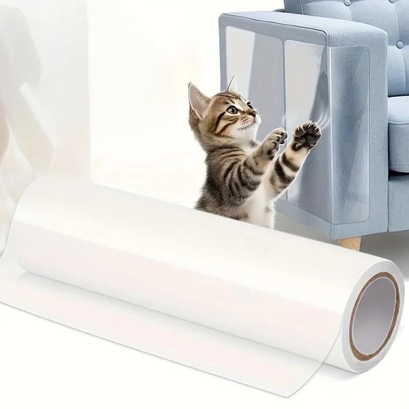 

1pc Transparent Anti-cat Scratching Stickers Self-adhesive Anti-cat Scratch Scratch Guard Mat Durable PVC Sofa Protection Sticke 2m
