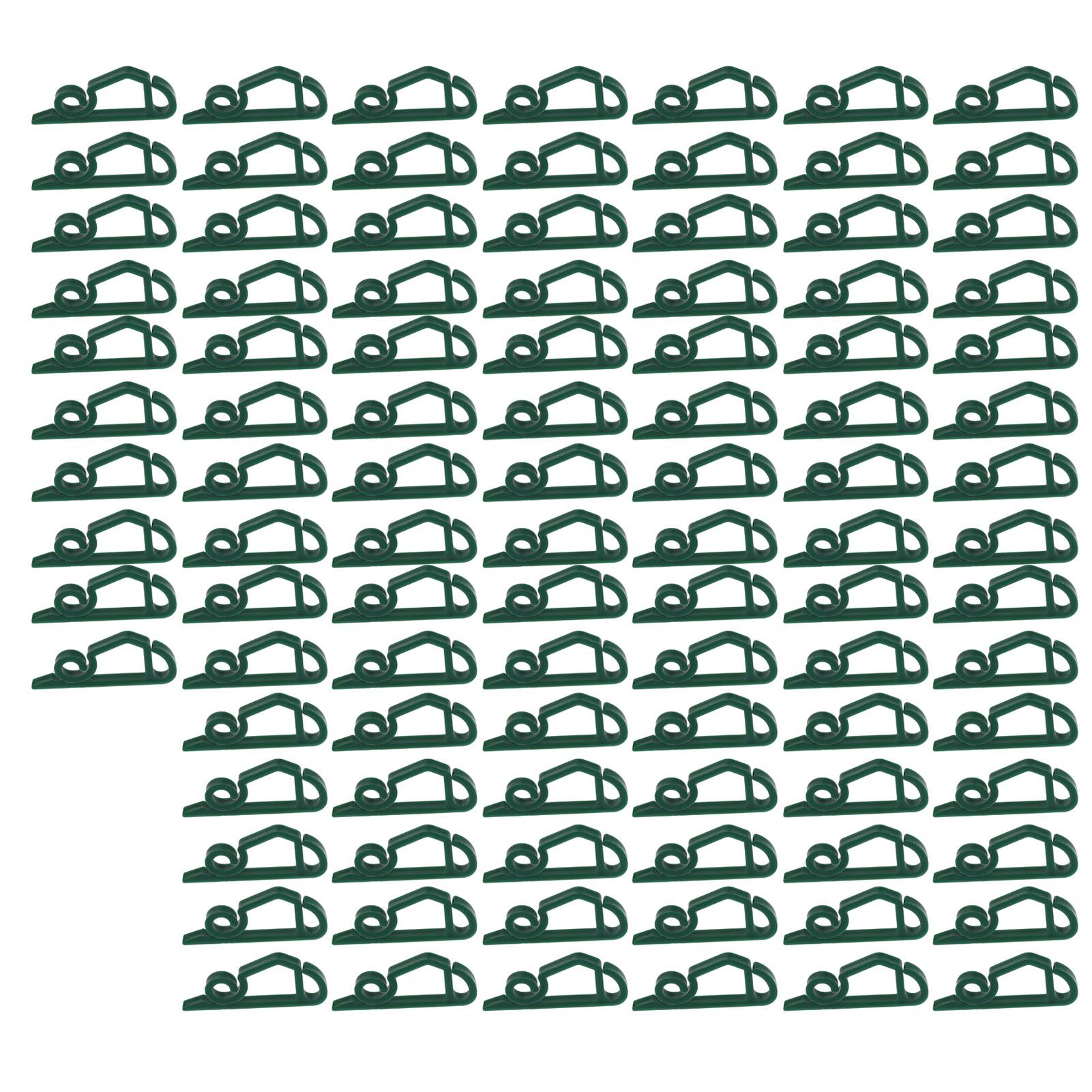 

100 шт. рождественские огни зажимы для желоба многоразовые водонепроницаемые морозостойкие пластиковые зажимы для желоба гирлянда лес зеленый