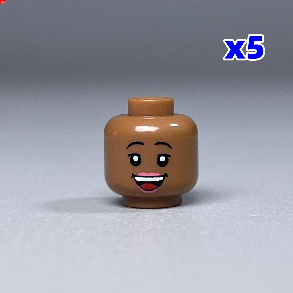 MOC Bricks Hollow Flesh Face Expression Head For 4cm Figure DIY Educational Building Blocks Toys For Children Gifts