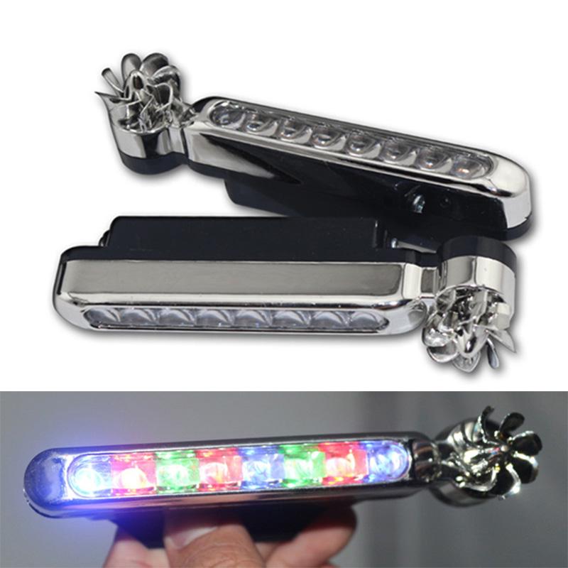 

2 шт. универсальные ветроэнергетические автомобильные дневные ходовые огни 8 светодиодных фар дневного света без внешнего источника питания WWO66