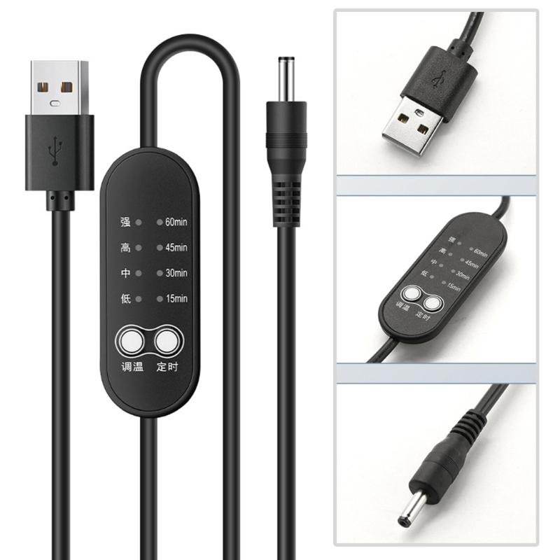 Flexible USB To DC35135 Charging Cable With Timer And Temperature Adjustment