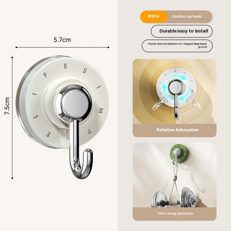 Badezimmerzubehör Wasserdichte Drehbarer Saugaufhänger Für Badezimmer Küche Stark Klebend Wandorganizer