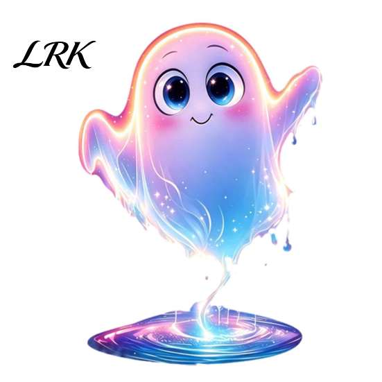 Ghost Wall Stickers Halloween Cute Window Stickers, Rainbow Gradient Cartoon Decals, Holiday Home Decor Waterproof Self-Adhesive for Car Removable PVC