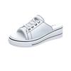 Leather slippers women's summer new fashion casual versatile open-toed fake lace-up platform slippers