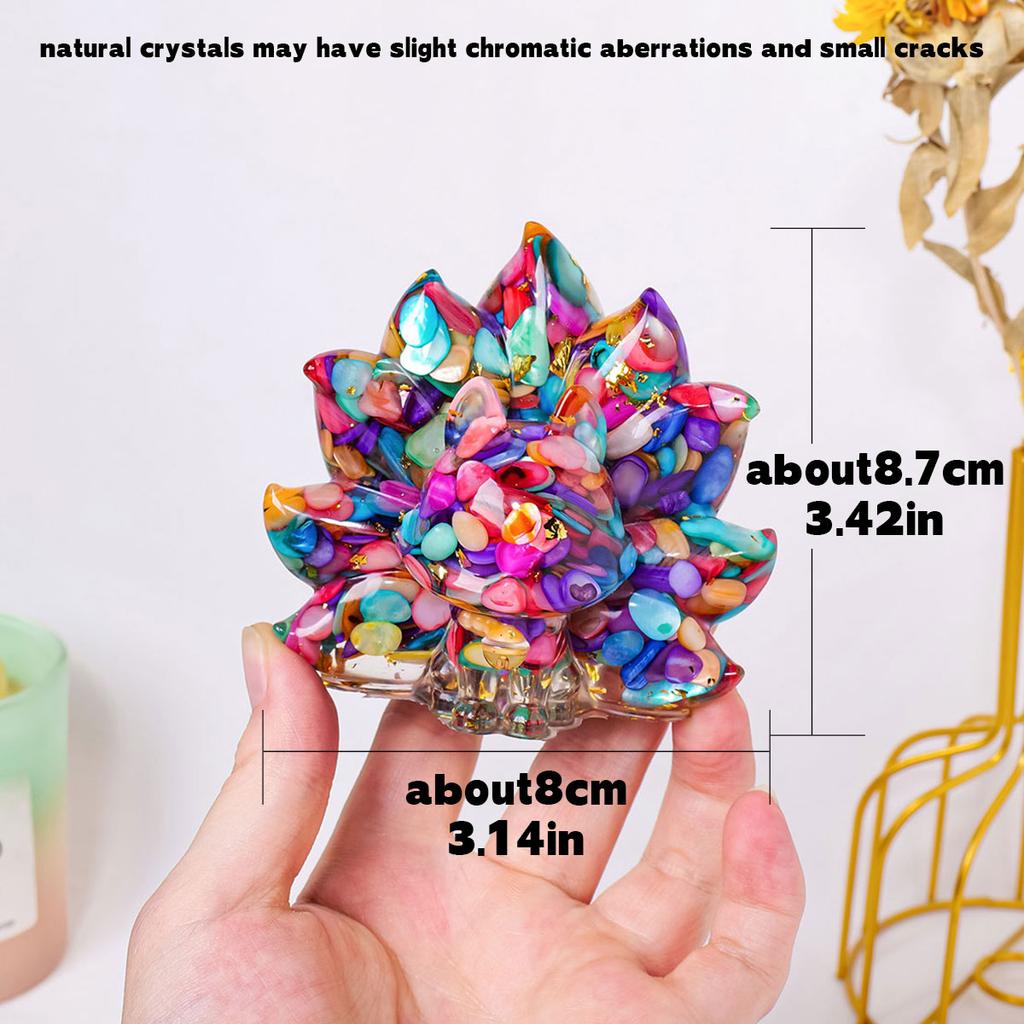 Crystal Macadam Gumming Resin Nine Tailed Fox Loveliness Animal Household Supplies Aquarium Decoration