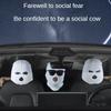 3-hole Car Seat Headrest Full Face Cover Ski Mask Hat Anti Ash Protection For Car Interior Seats Funny Cover Decoration