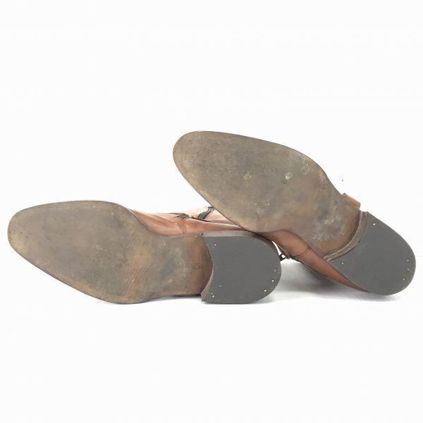 USA BOB JOHNSTON All Leather Side Zip Boots [25.0/Brown Tone](USED)