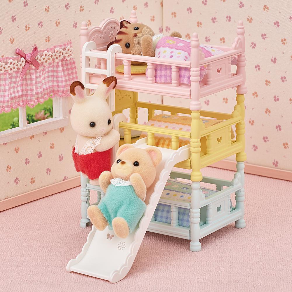 Sylvanian Families Triple Bunk Bed with Slide - Model 5741