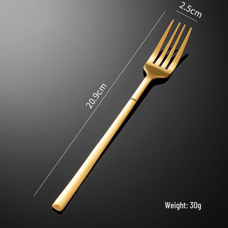 Four-Piece Stainless Steel Restaurant Knife, Fork, Spoon Set - Elegant Hotel Steak Tableware