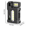 Outdoor Flashlight Rotatable LCD Screen Handheld Compact Flashlight Waterproof Adjustable Angle Torch For Night Fishing
