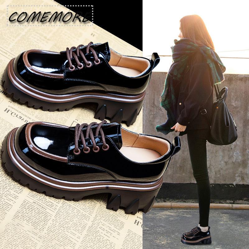 Ladies Shoes Loafers Mary Jane Women's Japanese Retro Soft-soled Girls Thick-soled High-heels Platform Luxury Designer Round Toe