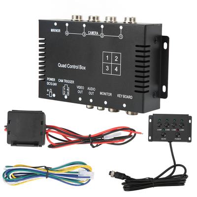 Boîtier de contrôle répartiteur vidéo 4 canaux DC12V 24V Commutateur d'image Télécommande Haute Définition pour