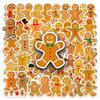 50 Gingerbread Man Personalized Christmas Creative Sealing Stickers for Decorating Suitcases and Phone Cases