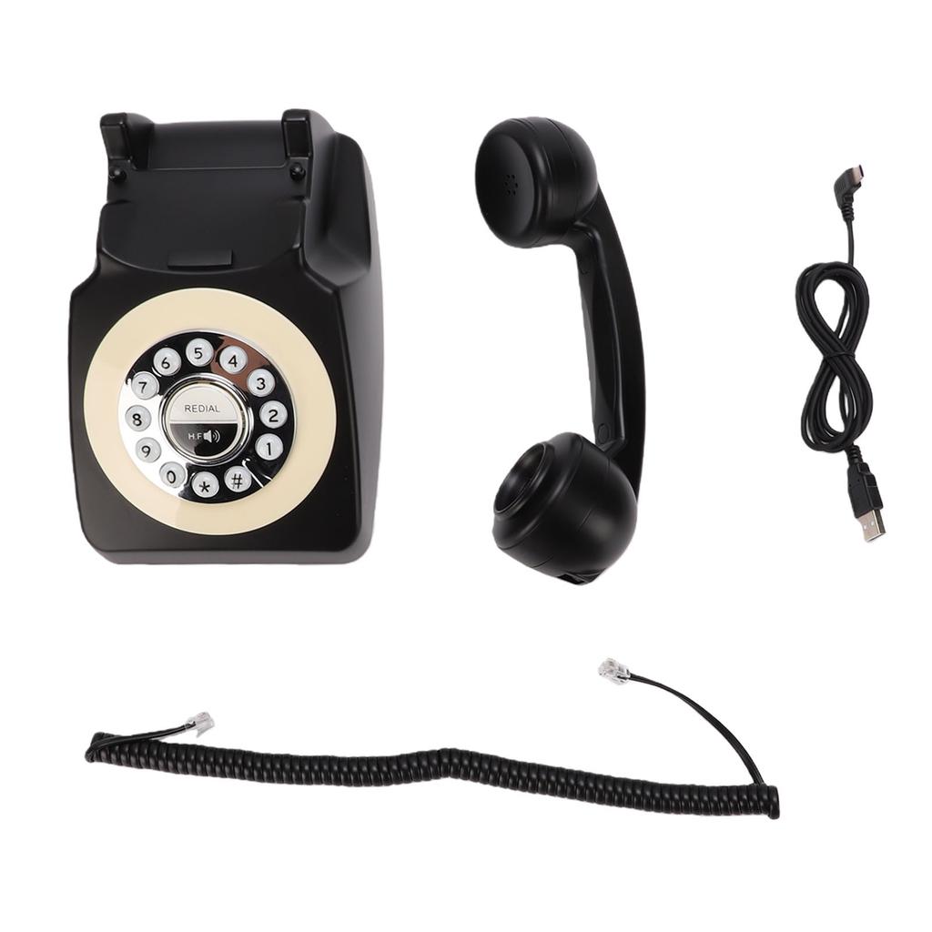 Bluetooth Retro-Telefon mit Hörer Kabelloses Festnetztelefon für Zuhause Unterstützung für Freisprechanrufe und Musikwiedergabe USB
