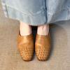 A sheepskin version of French retro woven headband half-slipper a fashionable and lazy woman can be worn outside with one foot