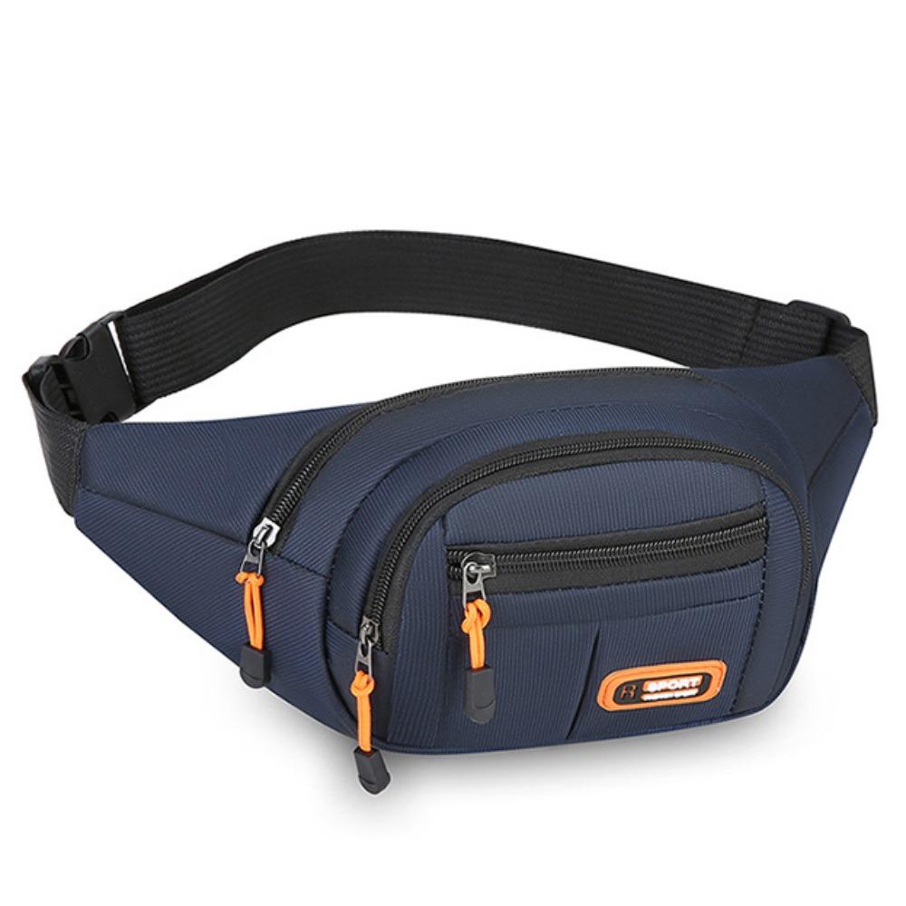 Large Capacity Men Chest Bag Waterproof Sports Walking Bag Zipper Mobile Waist Bag Riding