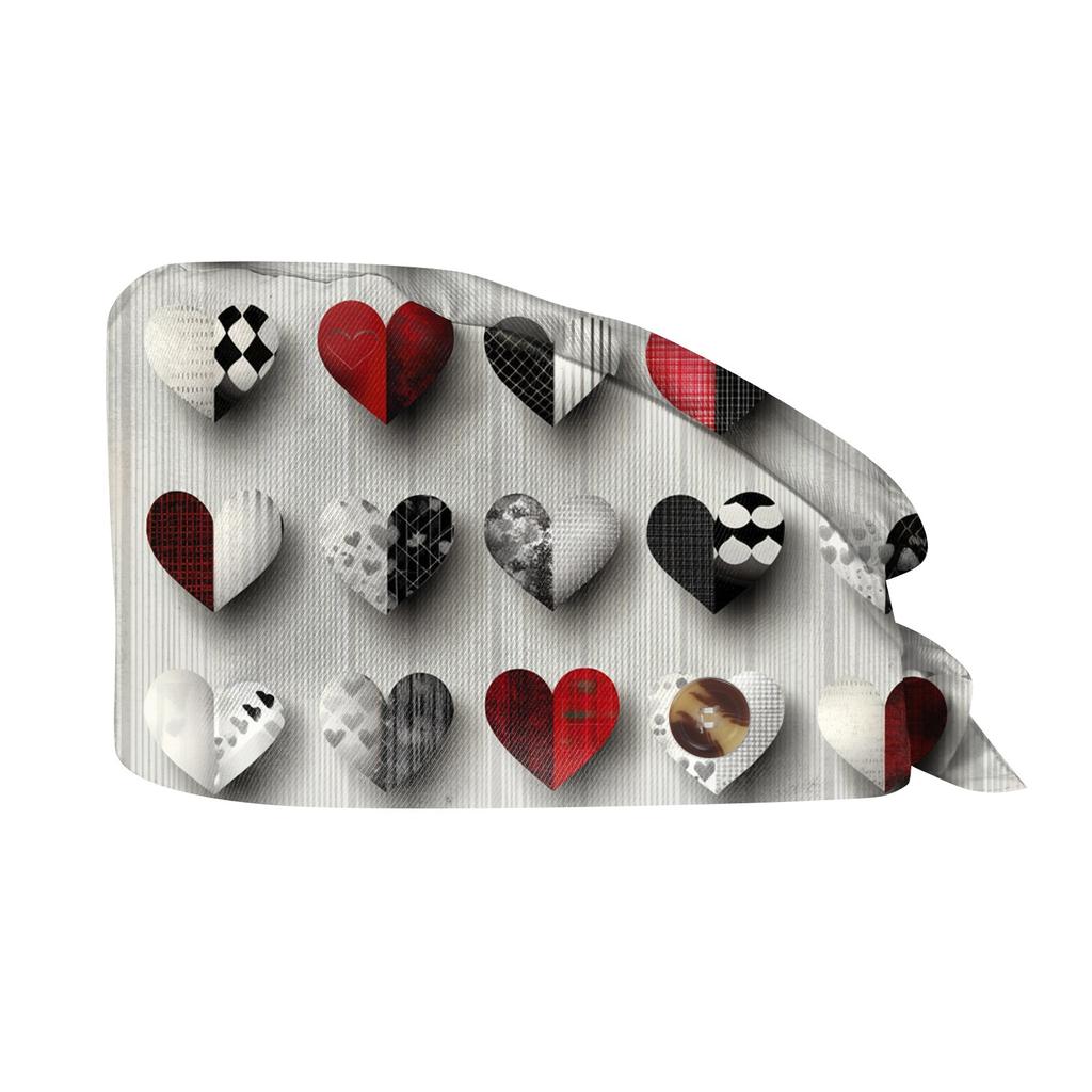 Módní valentýnský tisk pracovní čepice ležérní mycí čepice čepice