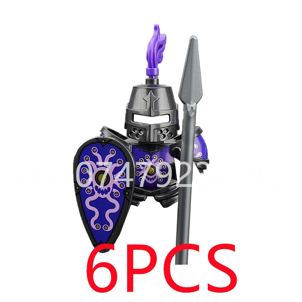 MOC Building Blocks Medieval Character Accessories Warhorses Militiamen Dragons Castles Knights Brick Gifts Toy Helmets Shields