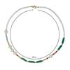 Bohemian Agate Green Pearl Choker Necklace for Women – Handmade Semi-Precious Stone Jewelry