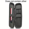 Black Hard Shell Pen Box Minimalist Style Pencil Case Earphone Mesh Storage Case Makeup Brush Organizer Pencil Zipper Case School Supplies