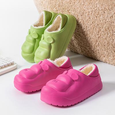Cartoon Baumwollpantoffeln wasserdichte Baumwollmopp Herbst und Winter Tasche und Indoor Hausschuhe warme Schuhe