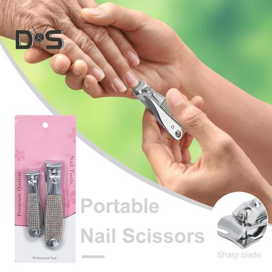 

2 шт./набор кусачек для ногтей, инкрустированных стразами, кусачки для ногтей на руках и ногах, вращающиеся на 360 градусов, легкий эргономичный набор для ногтей для мужчин разноцветный