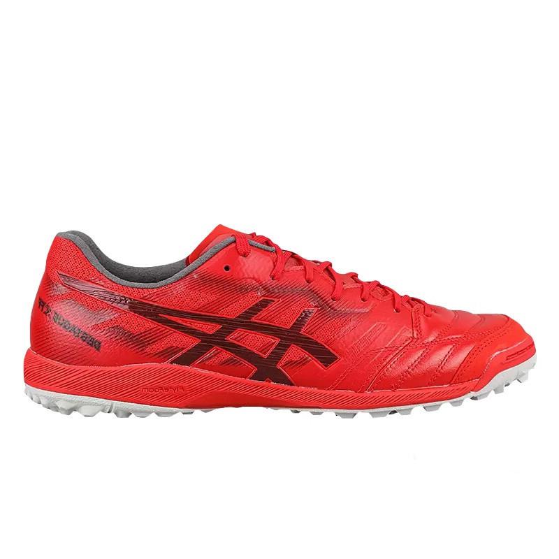 Asics Destaque K FF Kangaroo Leather TF (Rubber Studs) Durable Breathable Soccer Shoes Men Soccer Shoes Red 1111A218-600