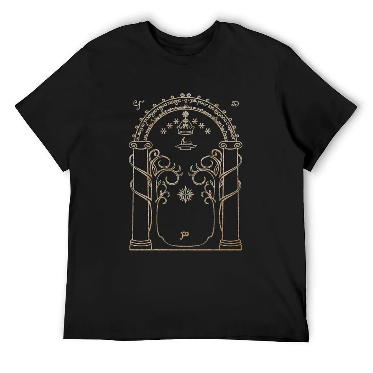 Gates of Moria T-Shirt rapper graphic tees anime shirt men clothings S чёрный