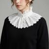White Cotton Fake Collar Hollow Embroidery Ruffle Collar  Photograph Accessory