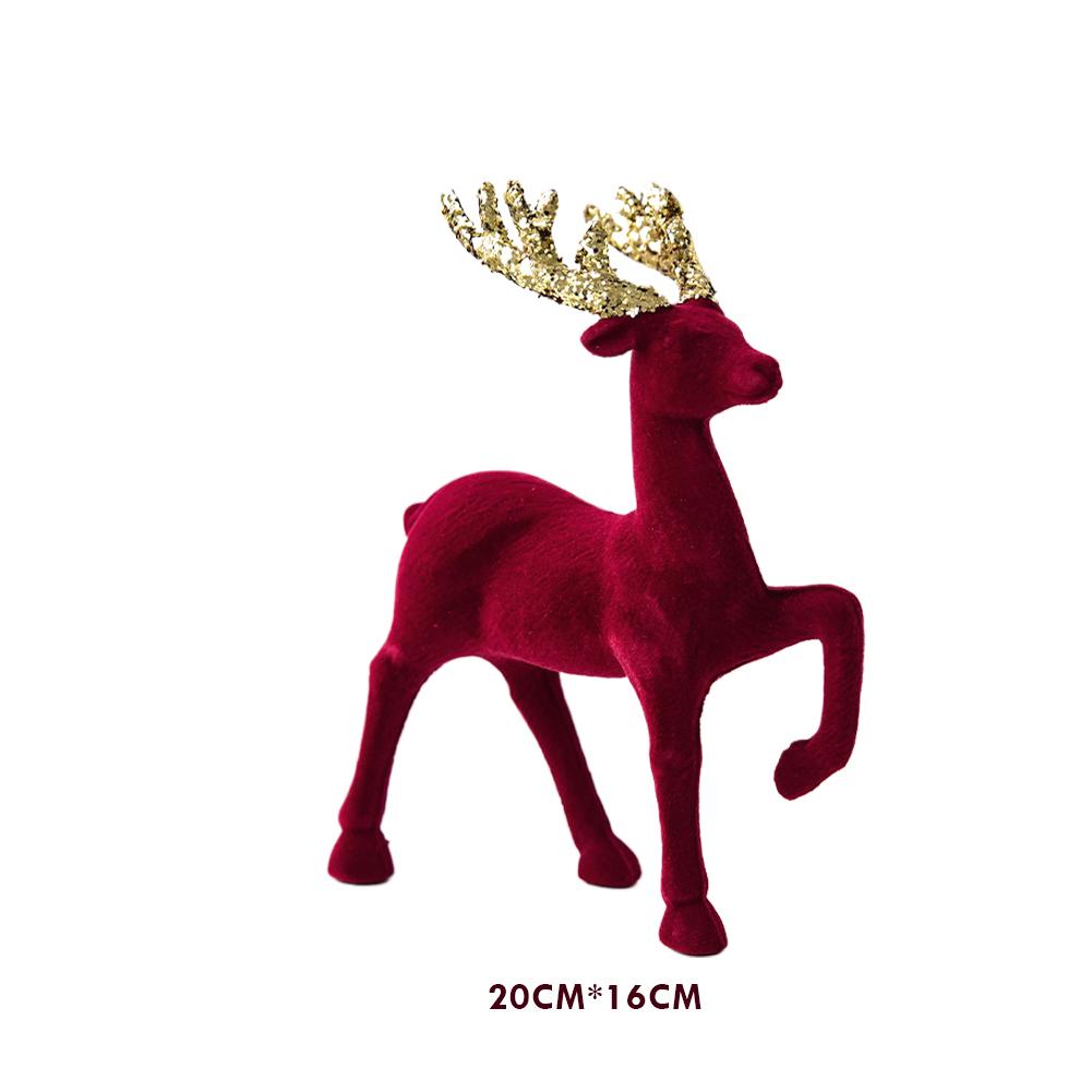 2026 Christmas Reindeer Elk Figurine Decoration Table Xmas Tree hanging Elk Ornament for Home Decor New Year Party Navidad gift