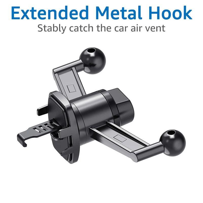 17mm Dual Ball Head Base for Car Mobile Phone Stand Air Outlets Clip Mount Universal Car Air Vent Cellphone Bracket Accessories