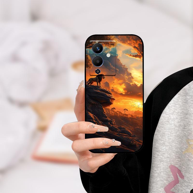 Für infinix NOTE 12 PRO 5G Hülle X671B TPU Wolf Katze Silikon Stoßfänger Abdeckung für Infinix Note 12 Pro 5G Handyhülle Note12 Pro 5G
