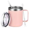 Livole Vacuum Insulated Heat Cold Stainless Steel Mug with Coffee Vacuum with for and Light Pink Mug, & Insulation, Lid, Cup, Mug, Double-Walled