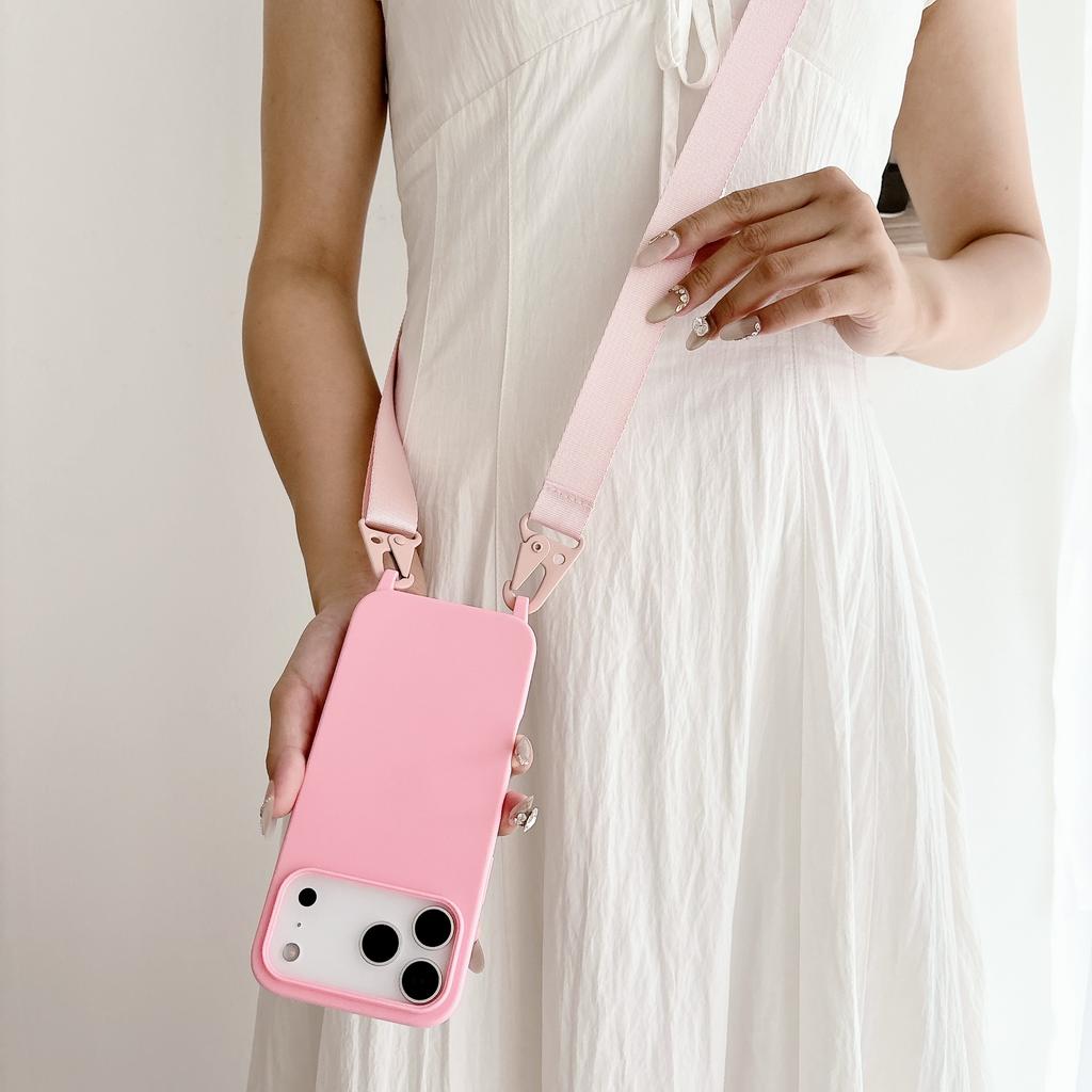 Crossbody Lanyard Silicone Case For iPhone 17 Air 17 16 15 14 13 12 11 Pro Max X XR Max 7 8 Plus Samsung S25 S24 23 Ultra Plus S25 FE A16 A56 A06