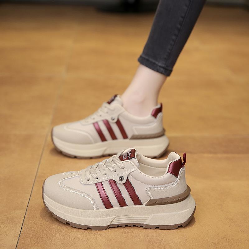 Platform-soled Forrest Gump Shoes Retro Women's Shoes Light and Casual New Non-slip Sneakers Dad Single Shoes