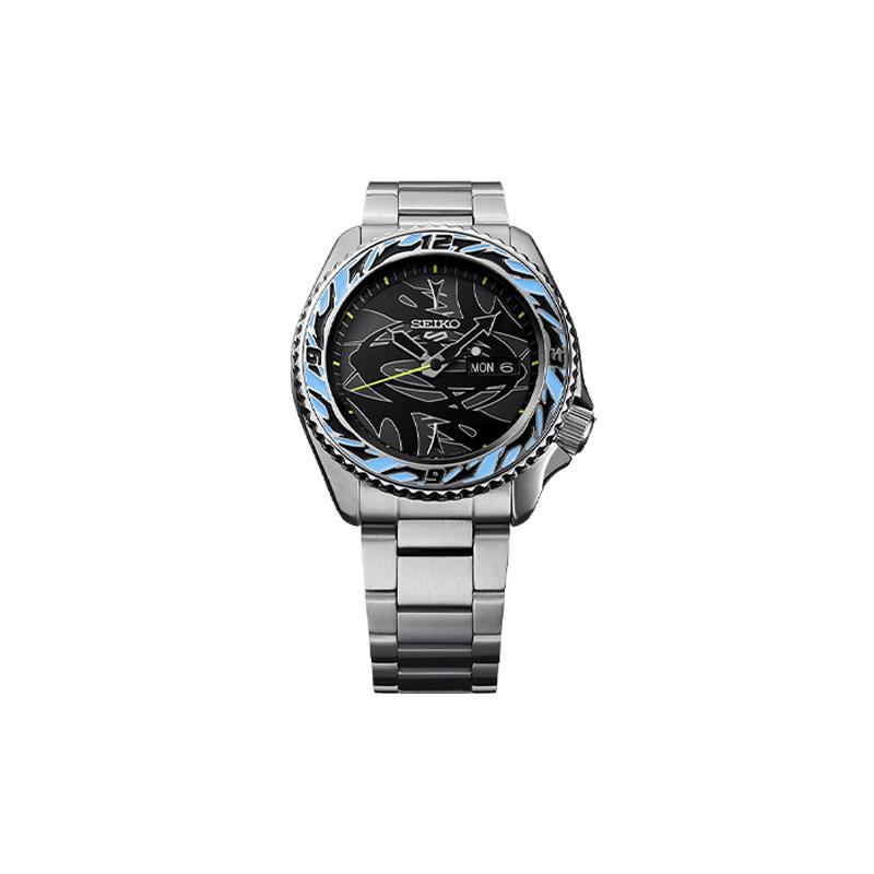 SEIKO seiko5 waterproof Automatic Steel Strap men s watch black dial SRPG65K1 чёрный