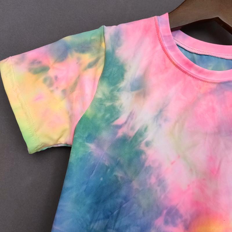 Παιδικό Κορίτσι T-shirt Φωτεινό Φθορίζον Χρώμα Μπλούζες Καλοκαιρινό Παιδικό Καθημερινό Μαλακό Άνετο T-shirt Για Ρούχα Κοριτσιού