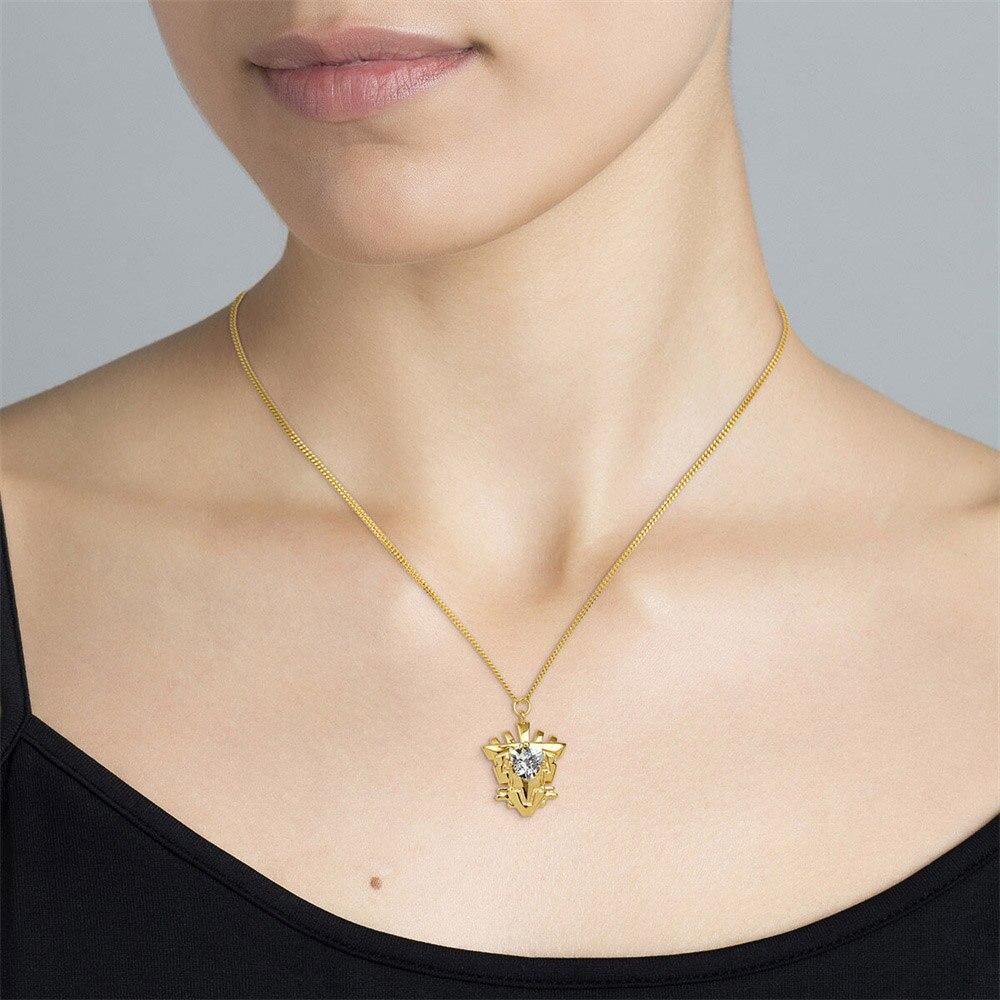 925 Sterling Silver Gold Coated Silver Quartz Motif Necklace Choker Long Chain Luxury Women Weddng Jewelry Wholesale