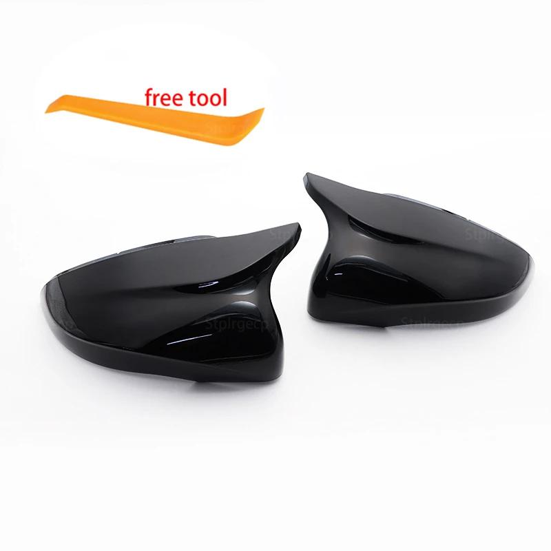 Black Sports Style Rear Mirror Cover Replacement with Carbon Fiber Pattern for Volkswagen VW Golf6 MK6 2008-2012