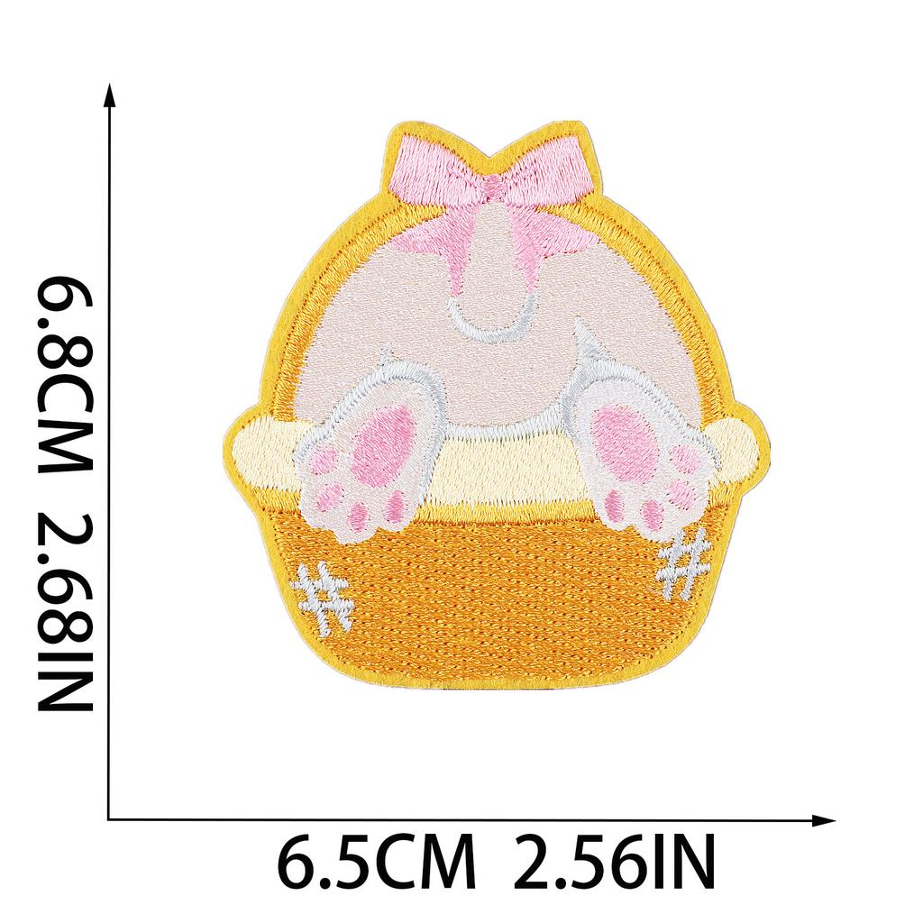 Holiday Dress Embroidery Cloth Sticker Easter Bunny Patch Sticker Cartoon Egg Computer Embroidery Label Carrot Chapter Boy