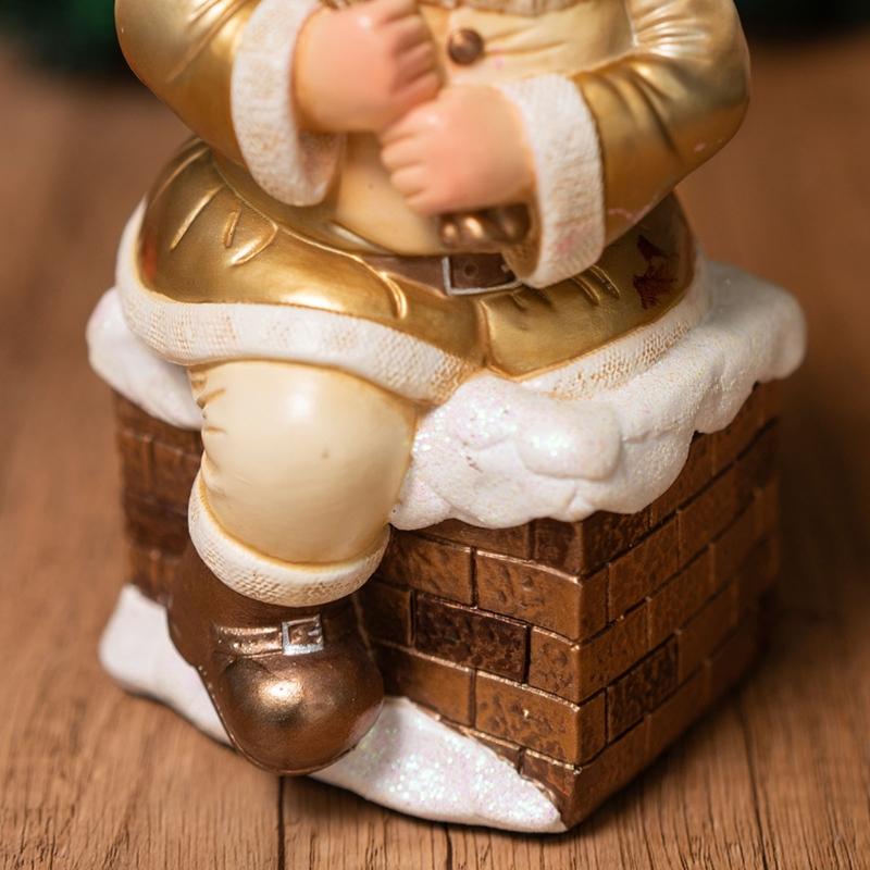 Christmas Figurine Figure Decors Resin Santa Clauses Statue Christmas Decorative Figurine Table Centerpieces for Holiday