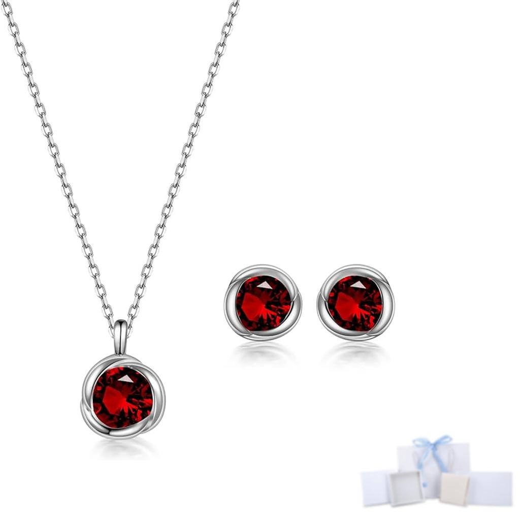 Necklace Earrings Set Birthstone Peridot Natural Stone Silver Pendant Metal Hypoallergenic Accessory Single Jewelry Popular Birthday Christmas Gift