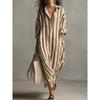 Stripe Shirt Dress With Pockets For Casual Summer Wear