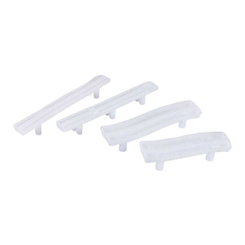 Easy Use 4 Set Tray Handle Resin Mold, Silicone Epoxy Casting Mold For DIY Cabinet Door Handles, Drawer Bar Pulls, Afrt Crafts