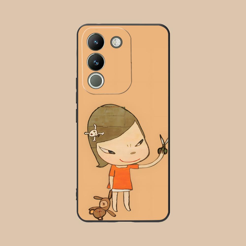 Anime Yoshitomo Nara Phone Case for VIVO V60 V50 V40 V30 V29 V27 V25 V23 Pro Lite 5G Colorful Printing Cover Pretty Luxury Cover